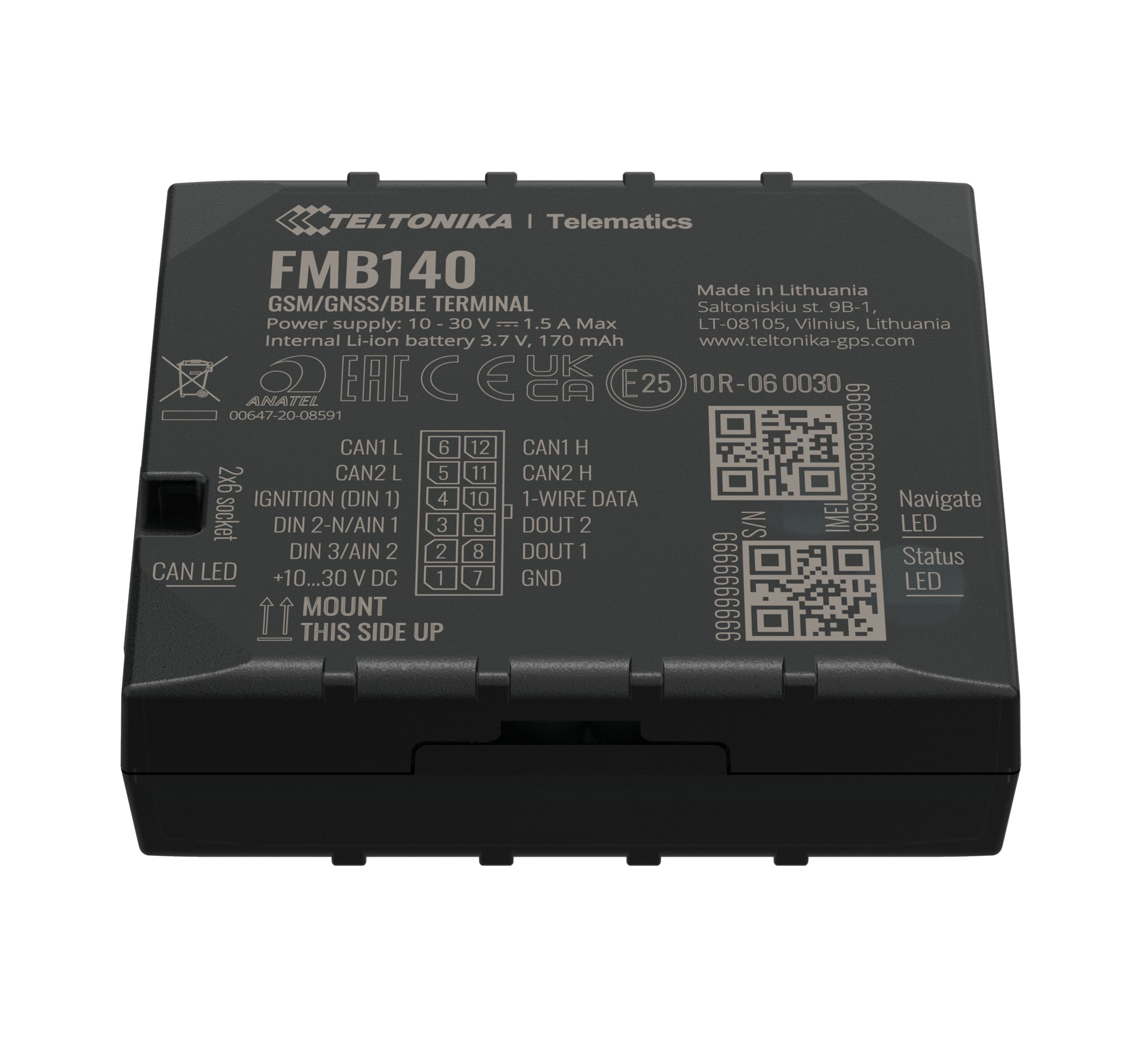 FMB140 CAN GPS jednotka 2G, aku. 170mA, BT