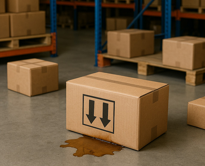 Nesprávná poloha zásilky