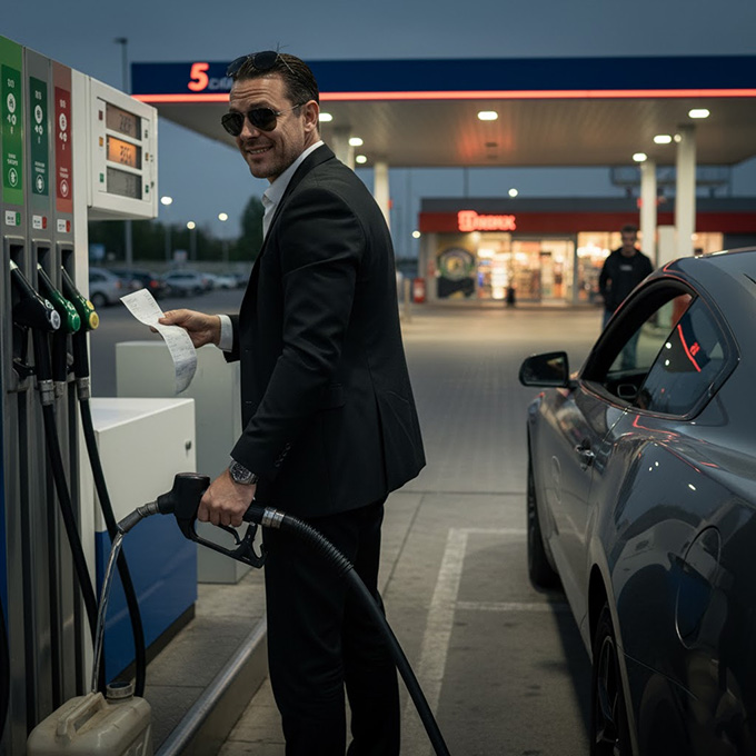 Tankování do firemního vozidla