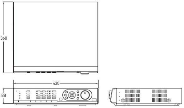 DVR LG LDV-S504 - rozměry