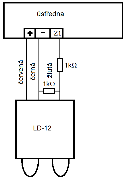 Připojení záplavového detektoru k ústřednám Paradox