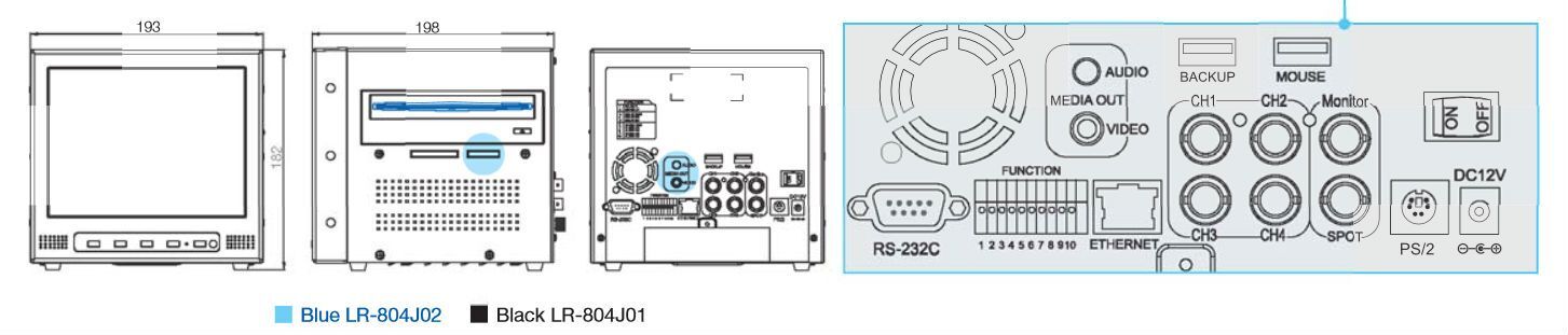 LR804J02 LCD 8&quot; DVR DVD USB