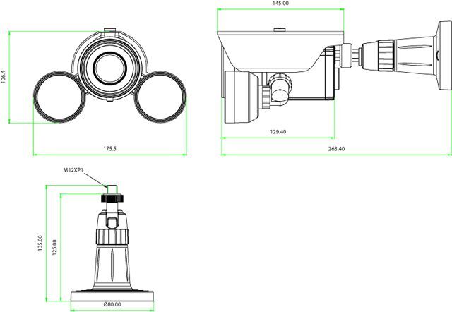 _KPC-N571 2xIR 70LED,2.8~12.0m