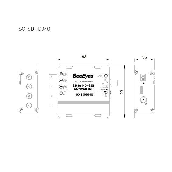 SC-SDHD94Q HDS-SDI Con.4xVIDEO