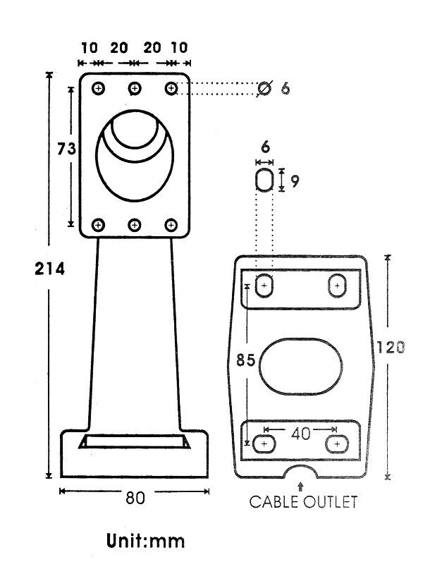 GL208 Black cable managed brac