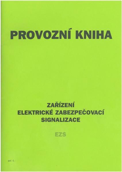 Kniha EZS - provozni deník EZS