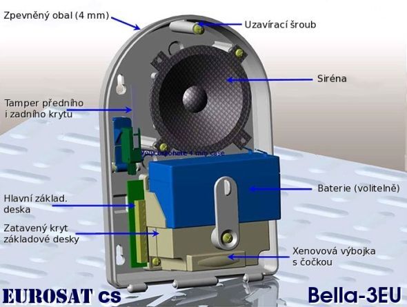 BELLA-3EU Venkovni zal. sirena