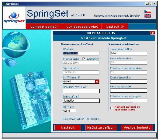 SPRINGNET 8in./8rele Ethernet