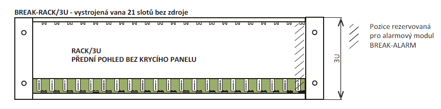 BK-RACK/3U 19&quot; bez zdroje