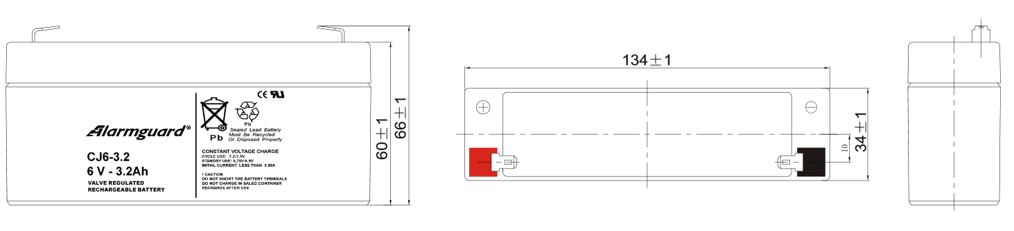 TP0632 6V/3,2Ah rechrg.batt.