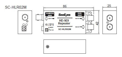 SC-HLR02M HD-SDI Repeater,2out