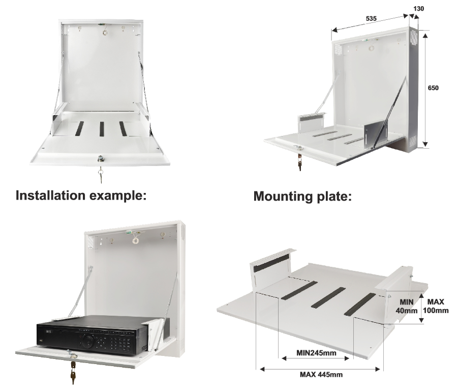 AWO529W 435x500x130mm zap. kry