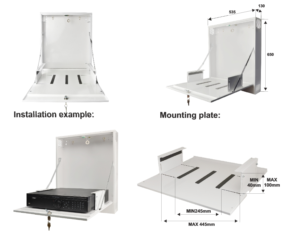 AWO530W 535x650x130mm zap. kry