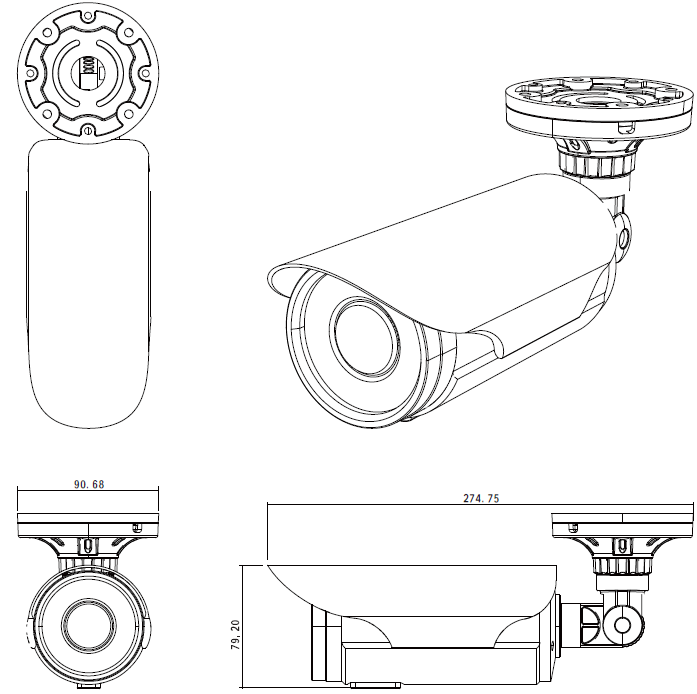 _HDIP4B 2.4MP camera IR PoE