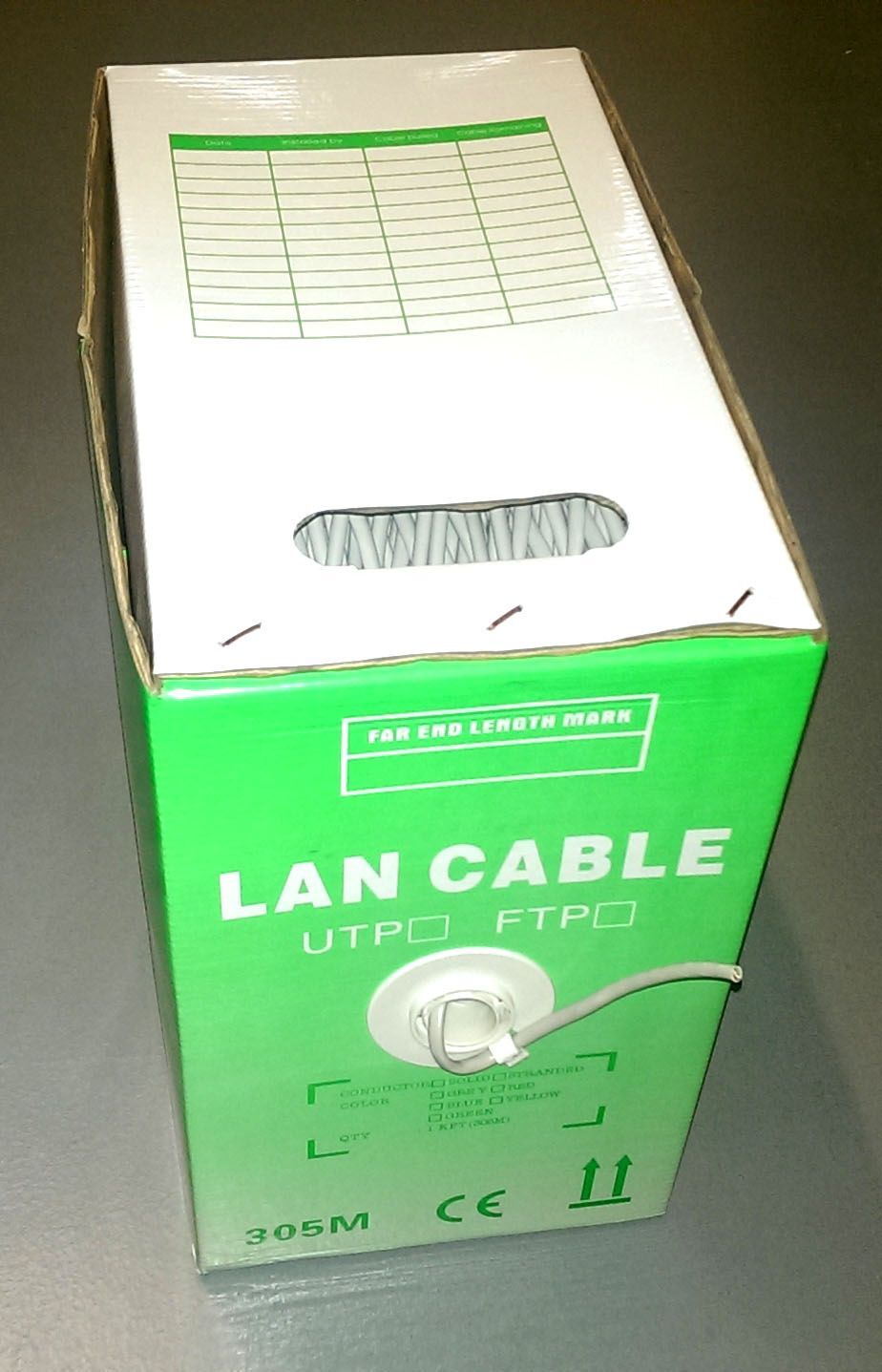 UTP kabel Cat5E drát 305m
