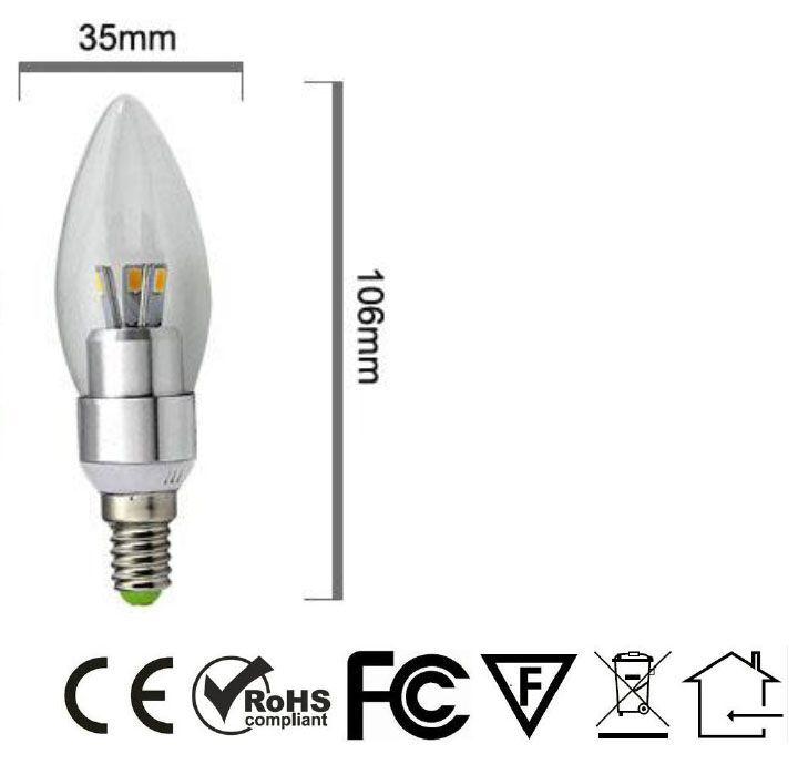 HLB03CE14WW 3W LED žárovka E