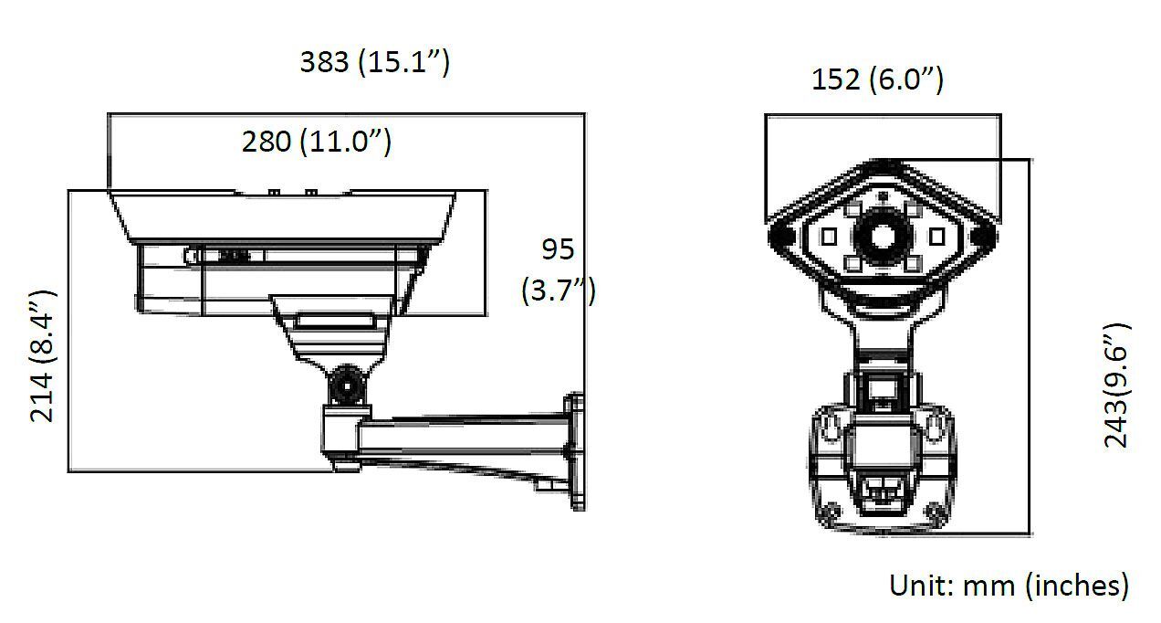 B8210 IR Bullet 2MP IP camera