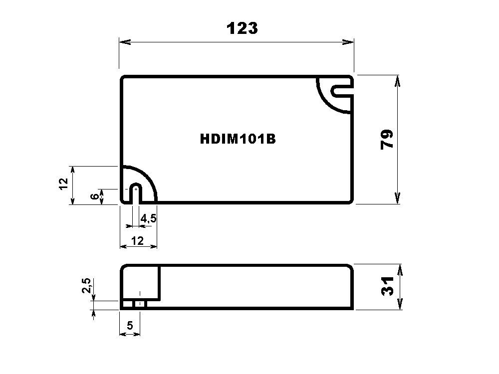 HDIM101B Stmívatelný zdroj 0-10V, 2A max