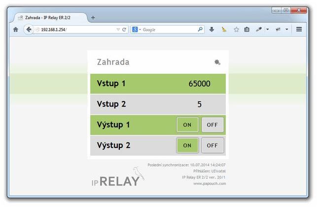 IP RELAY IP relé se sér.portem
