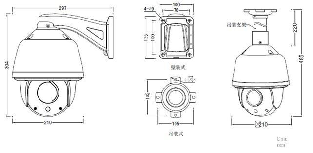 HLPS220IR 2MP IP PTZ, IR LED