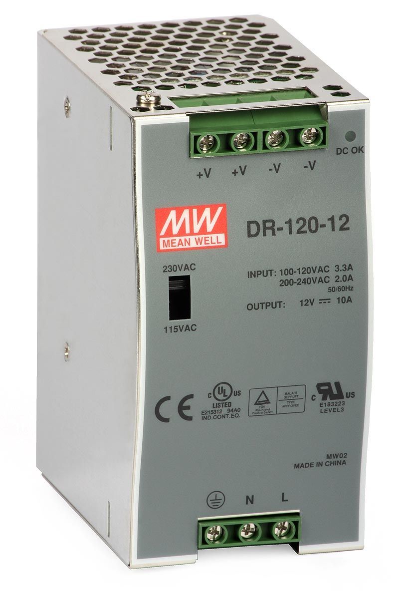 DR-120-12 Zdroj DIN 12VDC/10A