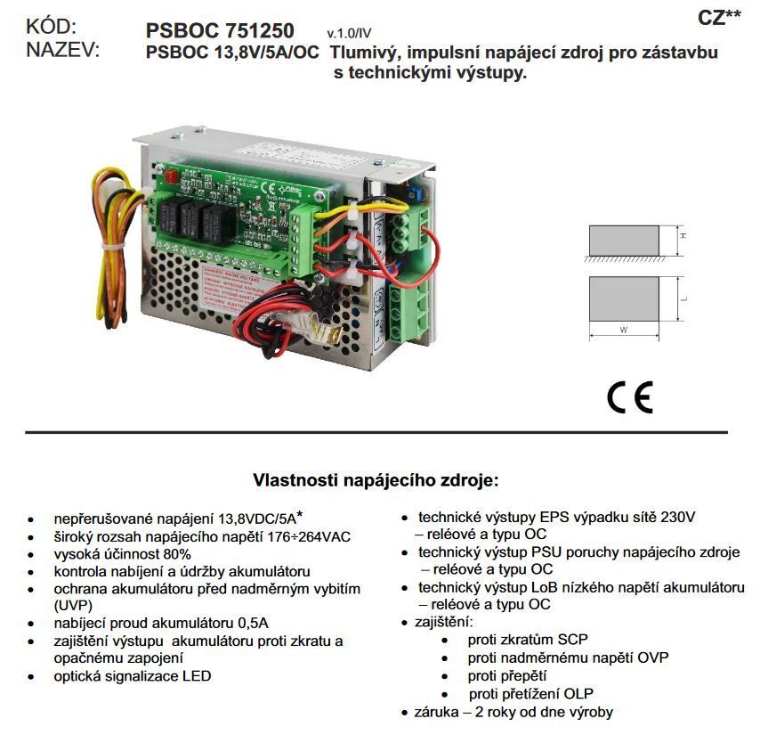 PSBOC751250 13,8V/5A/OC