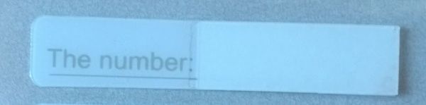 Náhradní jmenovka/štítek pro 1tlač.