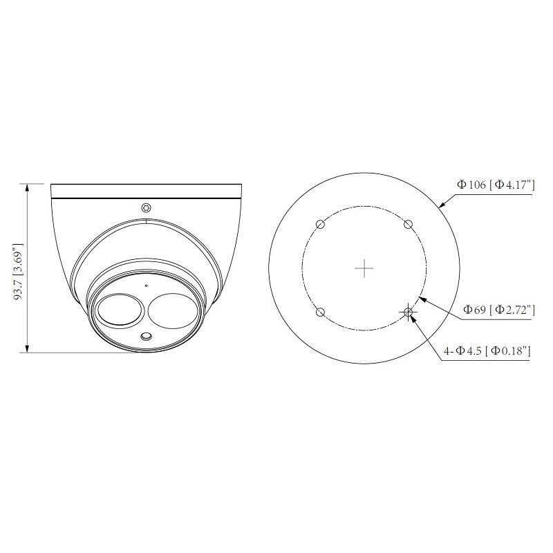 HAC-HDW1220EMP-0280B-S3 2 Mpx HDCVI dome kamera