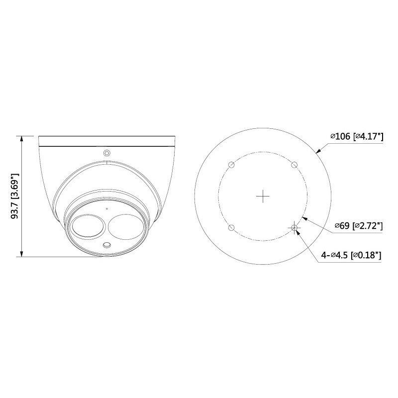 IPC-HDW4231EMP-ASE-0360B-S2 2 Mpx dome IP kamera