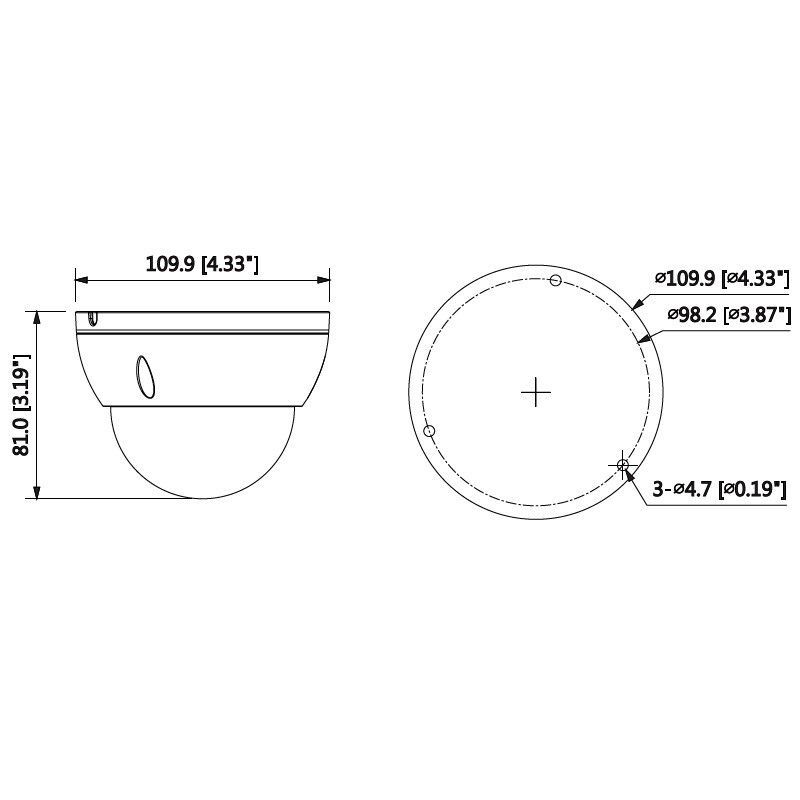 IPC-HDBW1230EP-0360B dome IP kamera