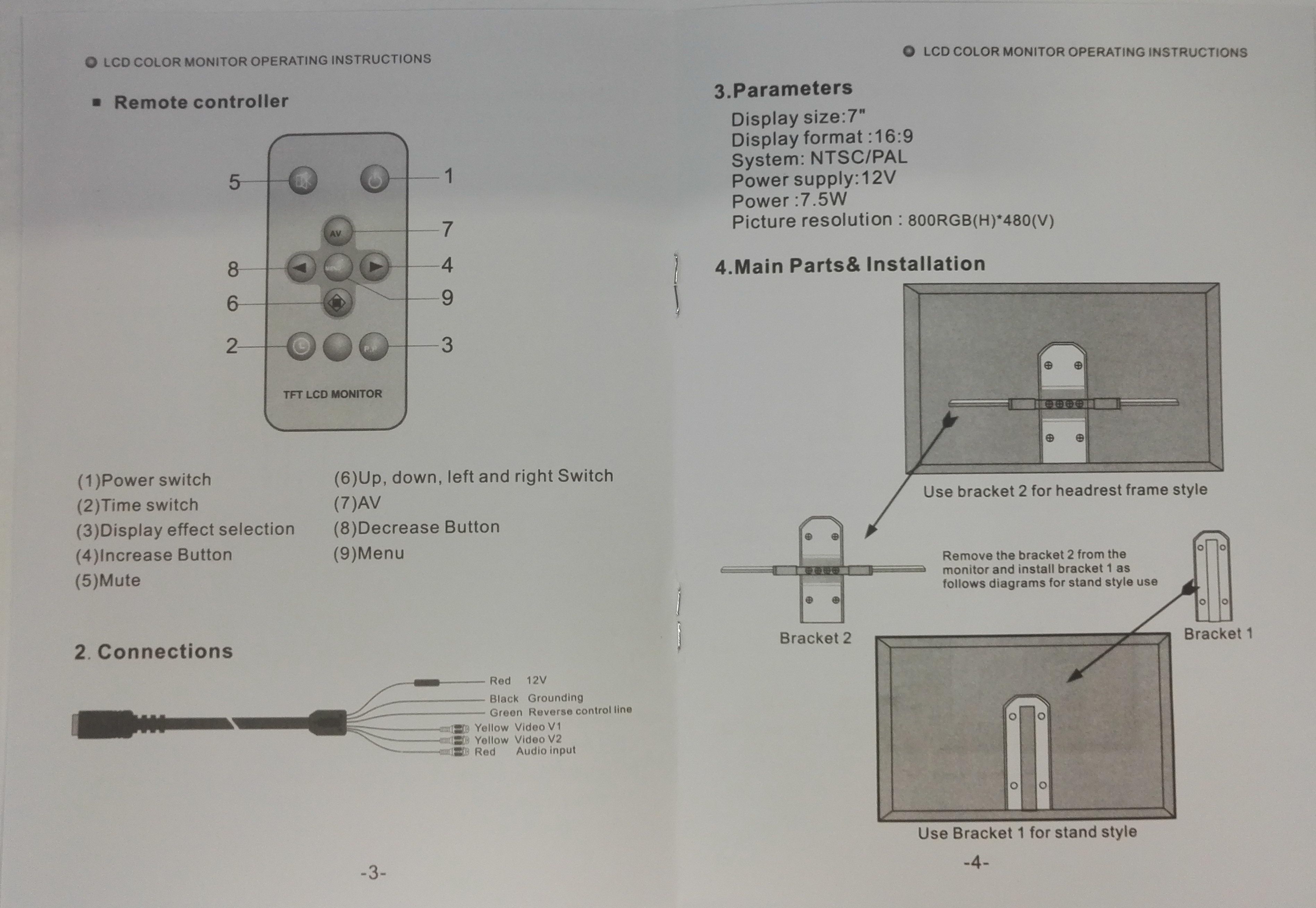 MD-7016 7&amp;quot; stand alone monitor