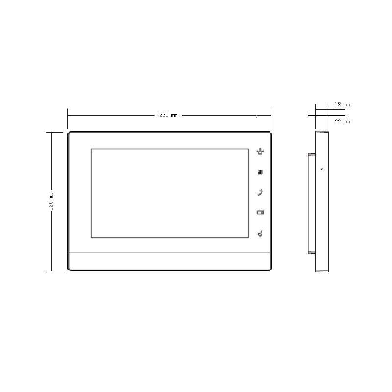 VTH1510CH videomonitor 7&amp;quot; dotykový