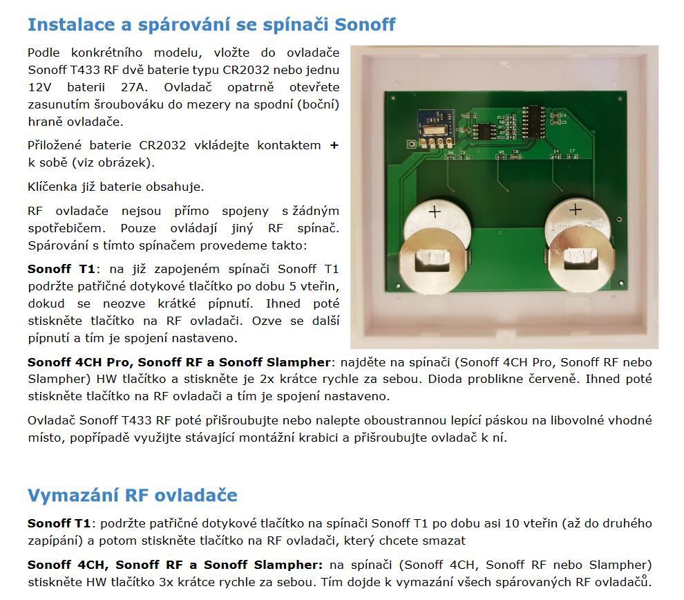 Sonoff T433 RF