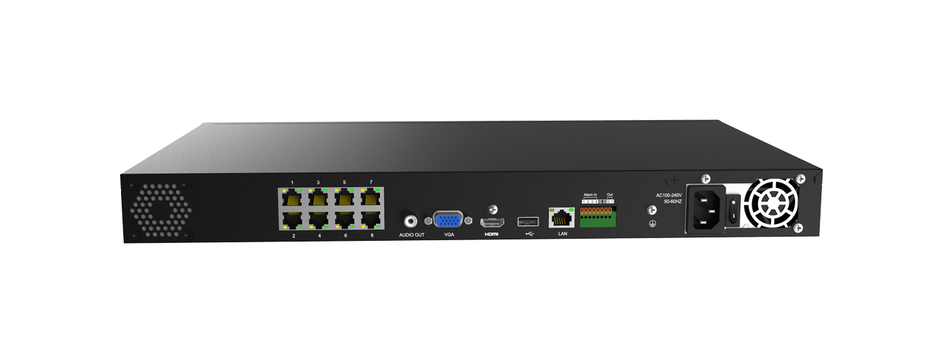 MS-N5008-UPC UHD 8MP(4K), 8 kanál NVR, 8x PoE