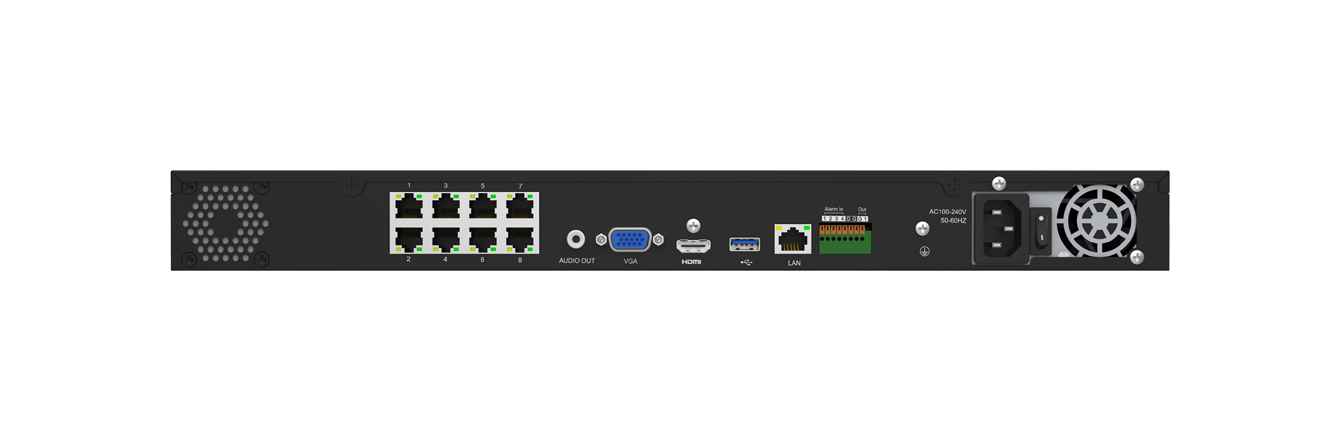 MS-N5008-UPC UHD 8MP(4K), 8 kanál NVR, 8x PoE