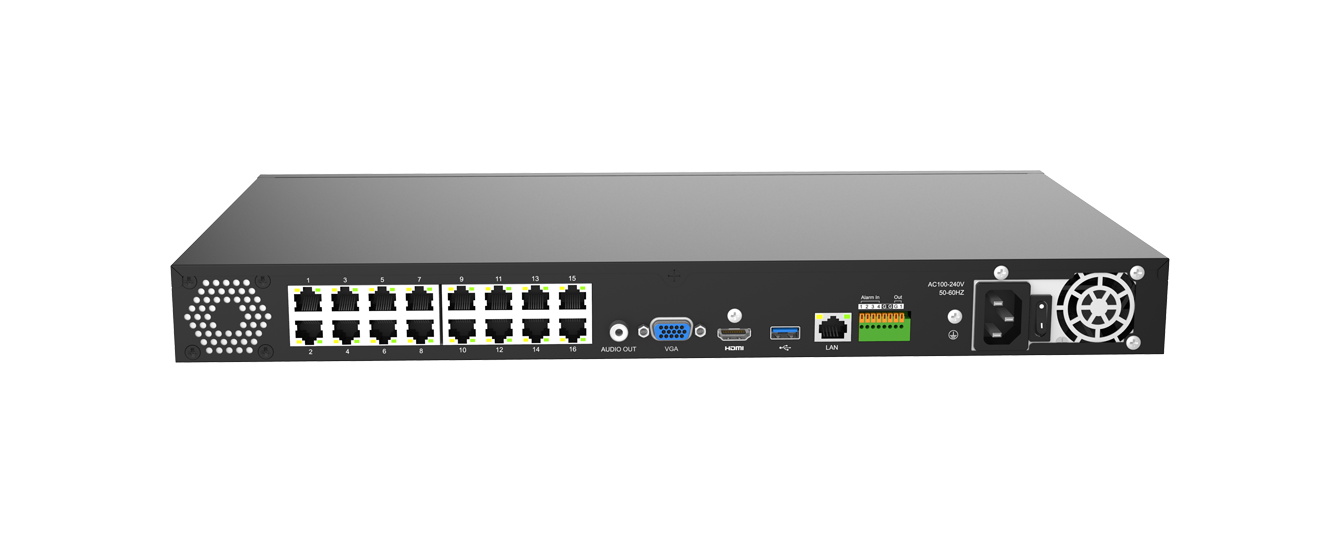 MS-N5016-NPE NDAA UHD 8MP(4K), 16 kanál NVR,16xPoE