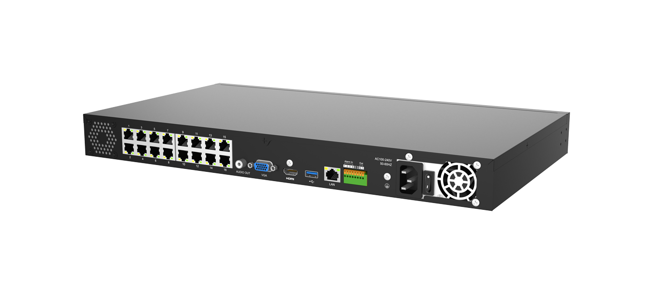 MS-N5016-NPE NDAA UHD 8MP(4K), 16 kanál NVR,16xPoE