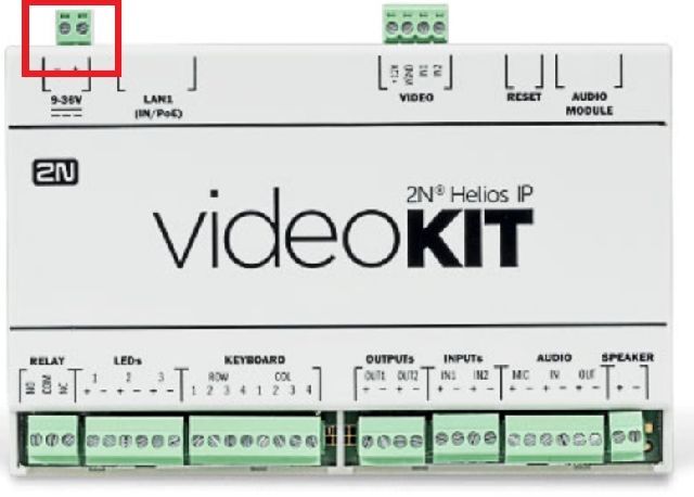 Helios IP Audio ( Video)  kit - napájecí konektor