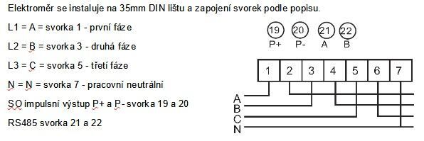 HDS238-7HA Home Assistant, SENZORA WiFi 3F el. meter, 3X230/400V 80A, LCD display