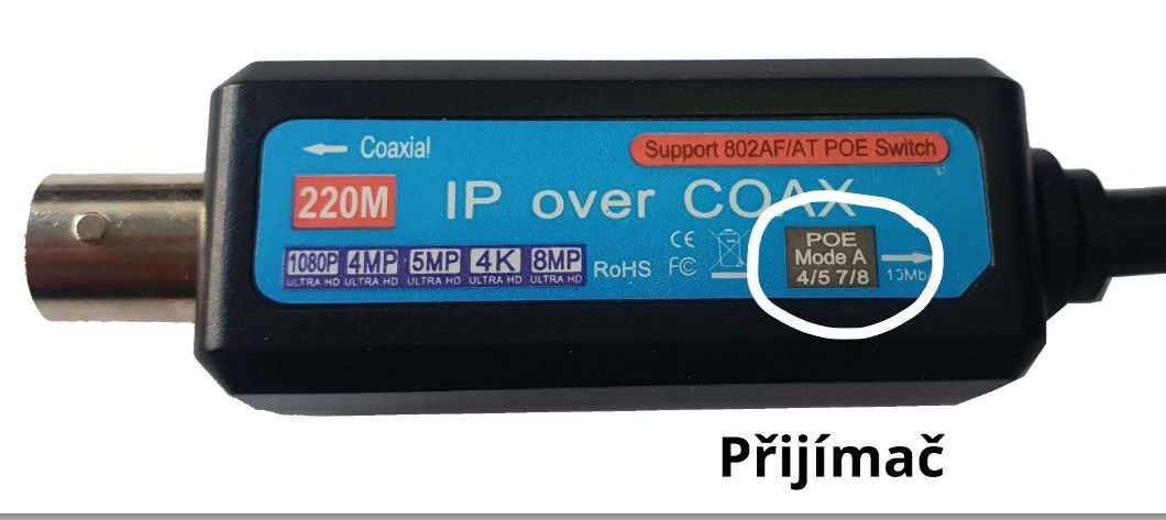 HDxEPOE702 Sada převodníku Ethernet PoE přes Koax