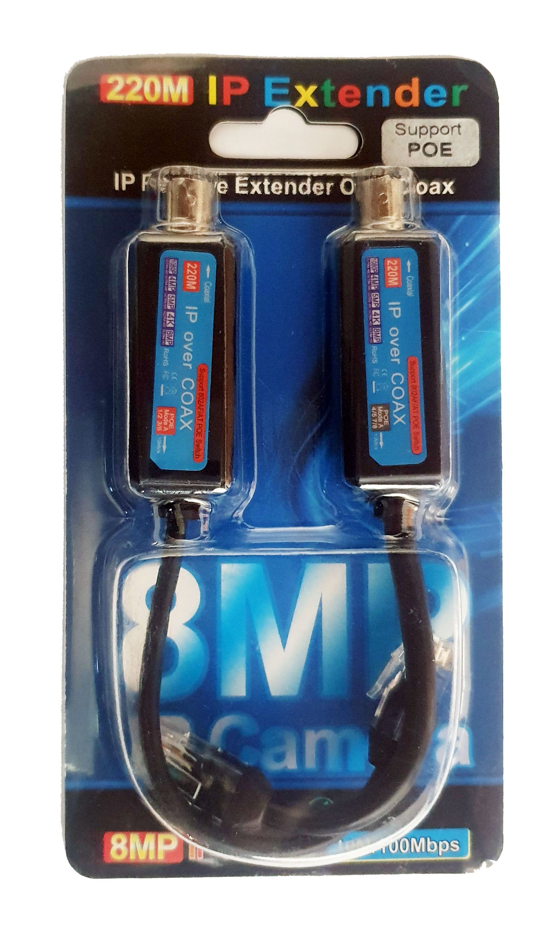 HDxEPOE702 Sada převodníku Ethernet PoE přes Koax