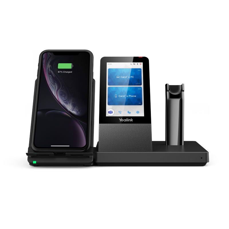 Yealink WH67 DECT základna s dotykovým LCD a s náhlavní soupravou do jednoho ucho