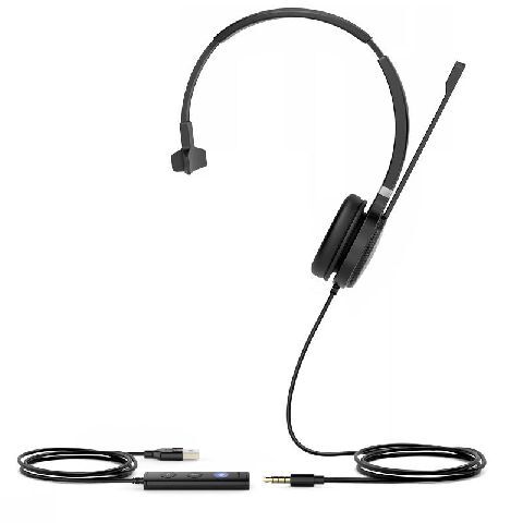 Yealink UH36 Mono náhlavní souprava na jedno ucho s 3.5mm jack - USB-C konektory pro Teams