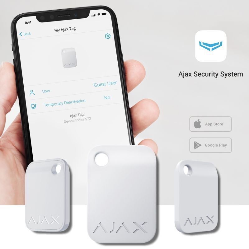 Ajax Tag white 10ks (23528)