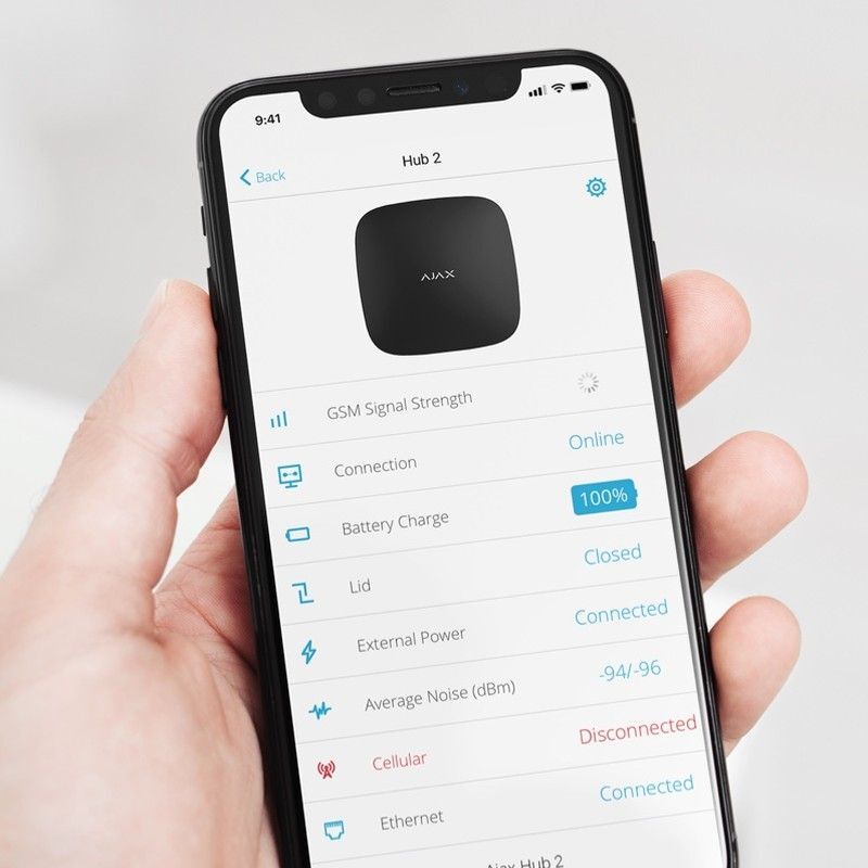 Ajax Hub 2 LTE (4G) 12V black (33151_12V)