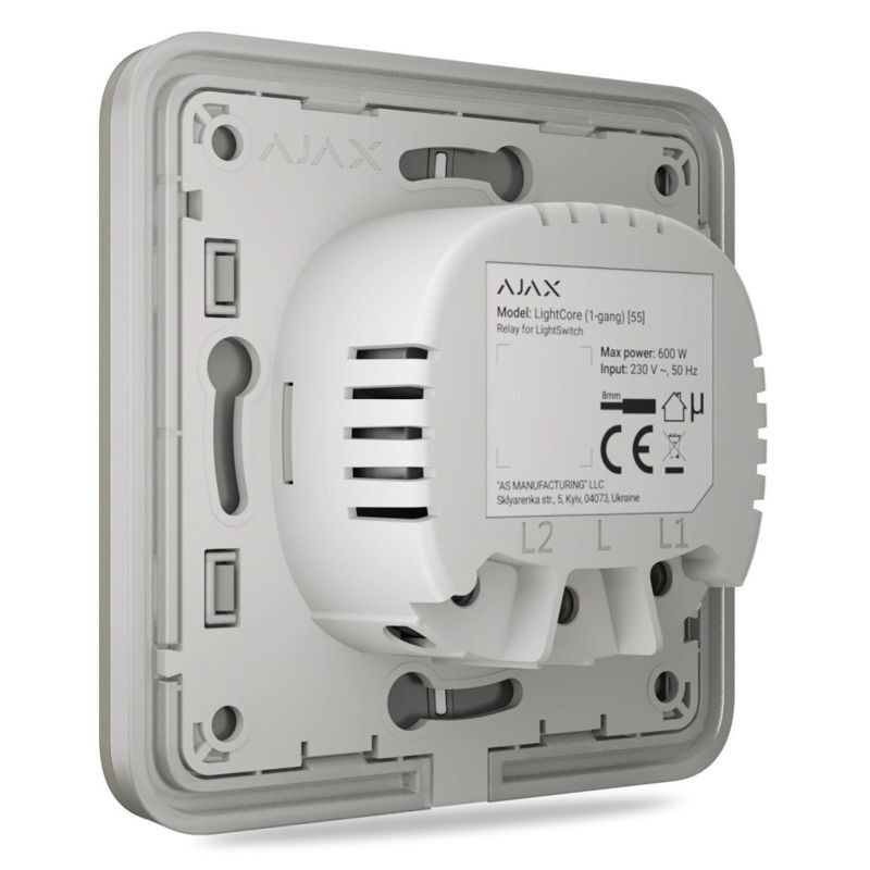 Ajax SoloButton (1-gang/2-way) olive (46001) -Tlačítko pro LightSwitch (spínač řazení 1,6)