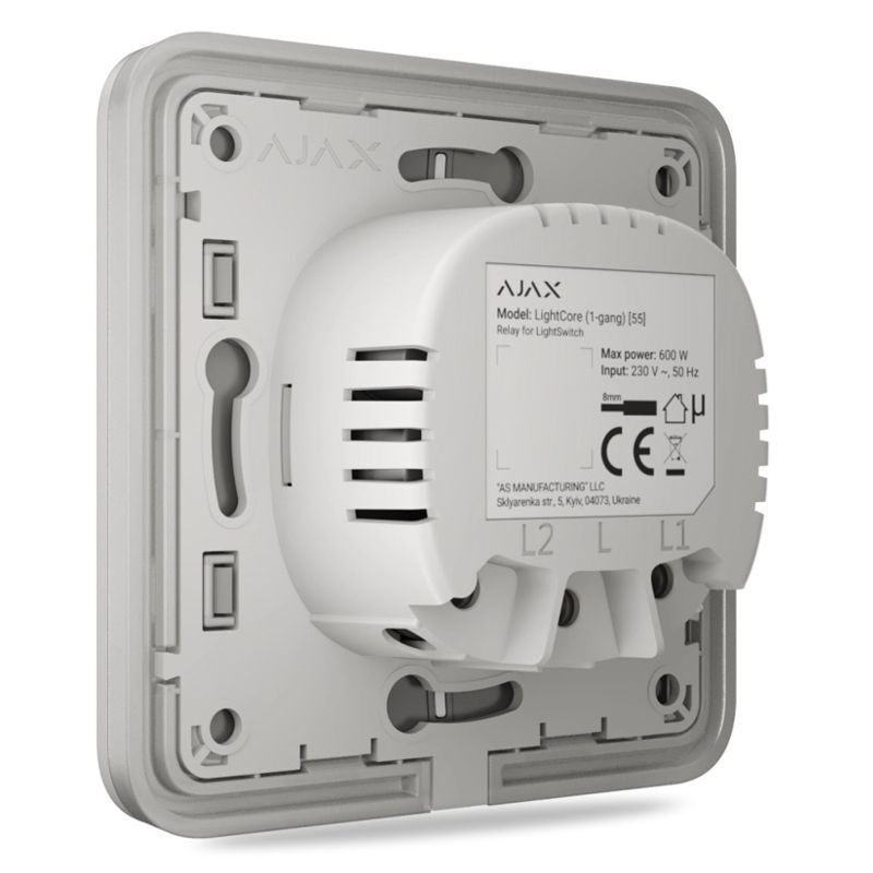 Ajax SoloButton (1-gang/2-way) white (45118) -Tlačítko pro LightSwitch (spínač řazení 1,6)