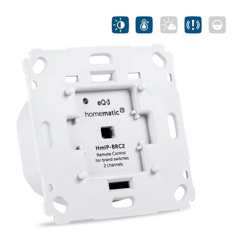 Akční člen dálkového ovládání - zápustná montáž, 2 kanály - HmIP-BRC2