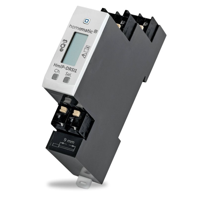 Spínací akční člen s LCD - až 10 A, na DIN lištu - HmIP-DRSI1