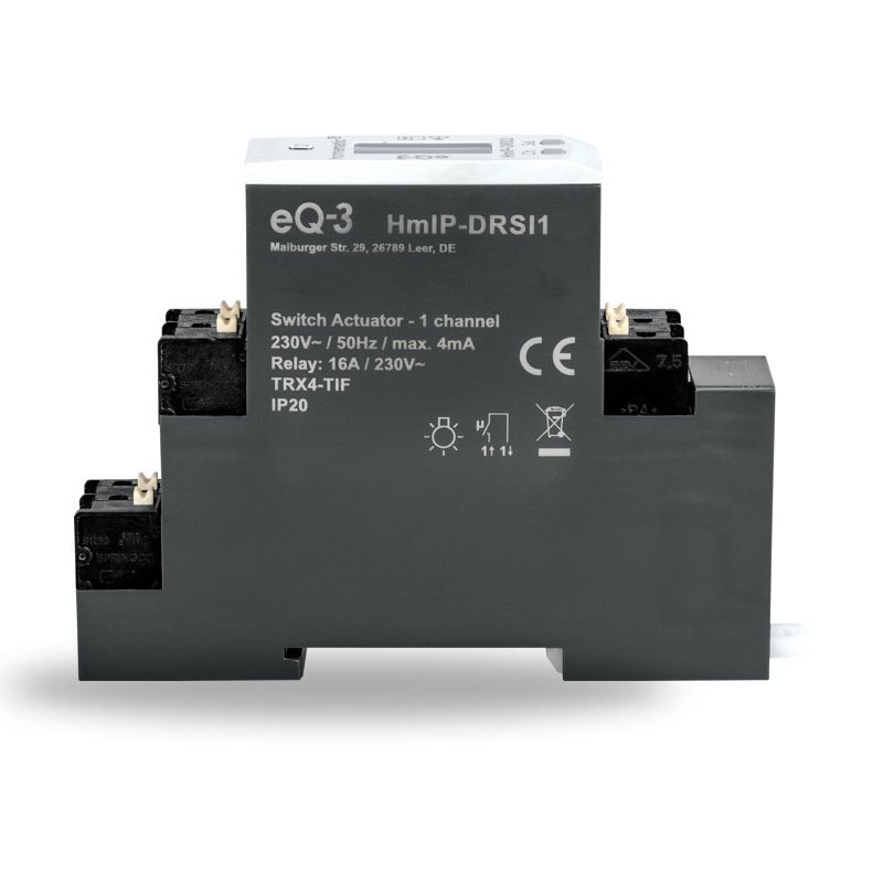 Spínací akční člen s LCD - až 10 A, na DIN lištu - HmIP-DRSI1